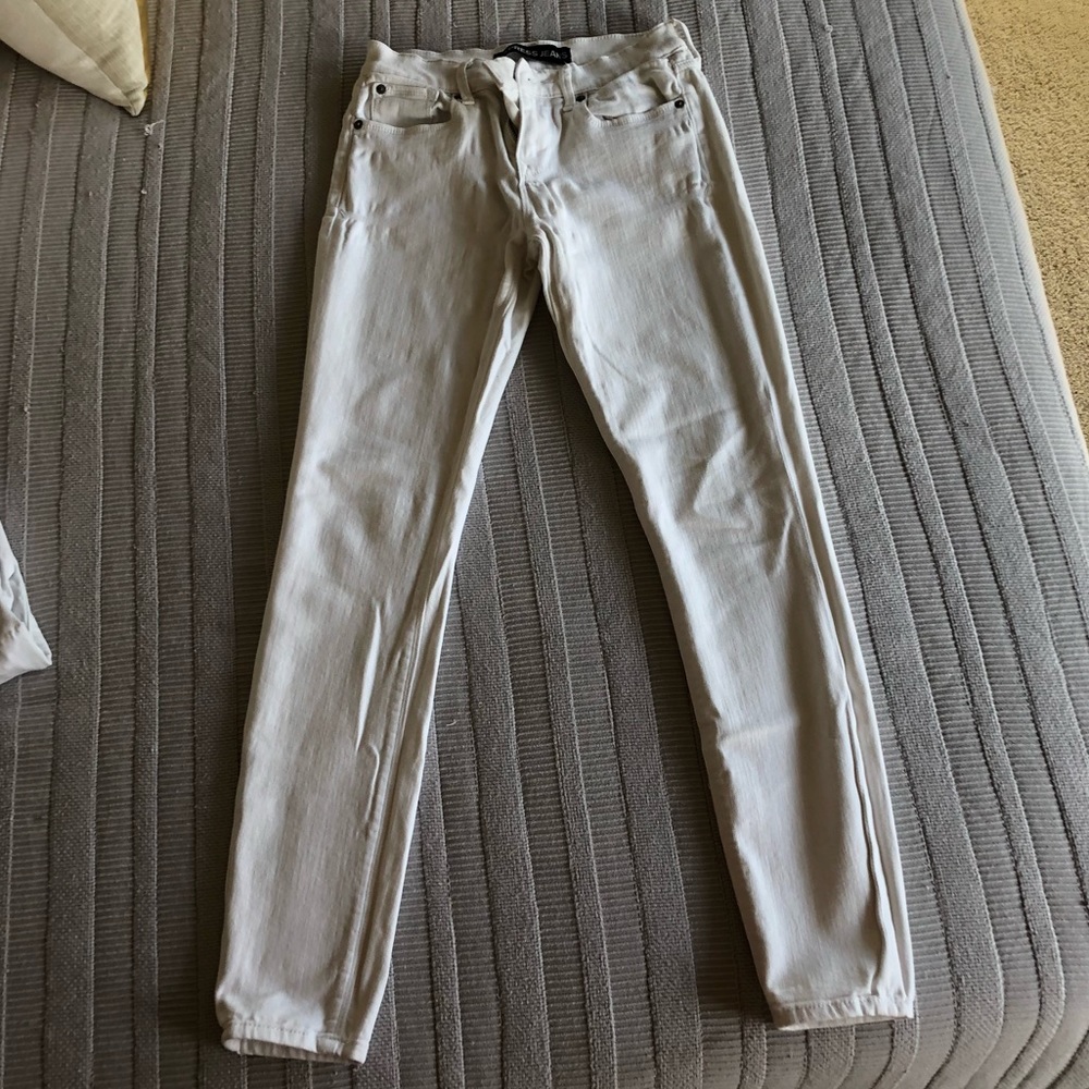 Express mid rise jean legging, White, Size 0